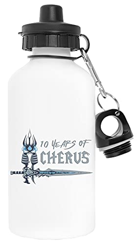 10 Years of Acherus Blanco Botella de Agua Aluminio Deportes Viaje Exterior White Water Bottle Aluminium Sports Travel Outdoor