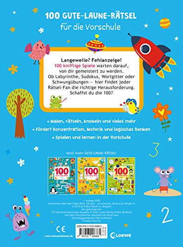 100 Gute-Laune-Rätsel für die Vorschule: Lernspiele für Kinder ab 5 Jahre