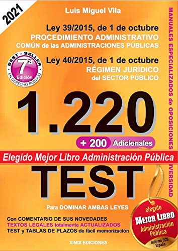 1220 Preguntas Tipo Test. Estatuto Básico del Empleado Público. Igualdad Efectiva Mujeres y Hombres. Prevención de Riesgos Laborales.