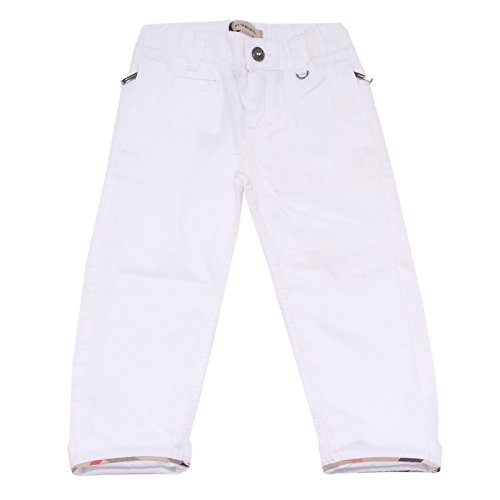 1769S pantalone bimbo BURBERRY bianco pantalone pant trouser kid [4 YEARS]