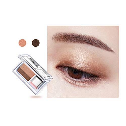 1PC Sombra de ojos perezosa Larga duración Sombra de ojosPaletas de Sombras Ojos de Color Mate y Perla Paletas de Maquillaje Profesional Tono Naranja y Tierra (02)