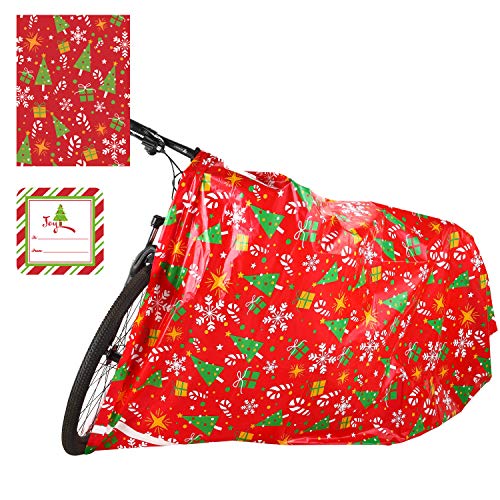 2 Bolsas de Navidad Gigantes de 152 x 183 cm con Etiquetas de Regalo, Decoraciones para Regalos Navideños