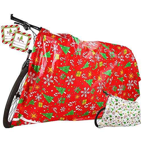 2 Bolsas de Navidad Gigantes de 152 x 183 cm con Etiquetas de Regalo, Decoraciones para Regalos Navideños