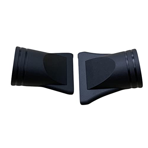 2 piezas de plástico para secador de pelo de peluquería, boquilla de repuesto para cepillo plano, herramienta de estilismo, diámetro 4,5 cm y 4,6 cm, color negro