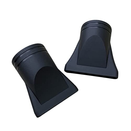 2 piezas de plástico para secador de pelo de peluquería, boquilla de repuesto para cepillo plano, herramienta de estilismo, diámetro 4,5 cm y 4,6 cm, color negro