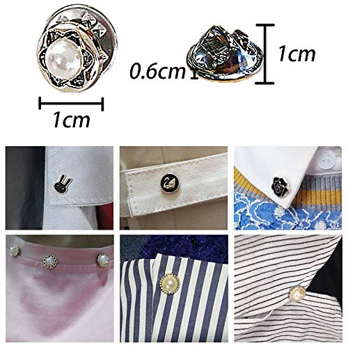 20 Piezas Mujer Camisa Broche Botones, Broche de Seguridad para Camisa, Botones de Exposición Accidental, para Bolsas Mochilas Chaquetas Sombrero Ropa Vestido