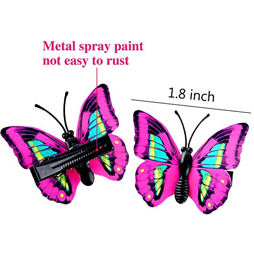 24 Piezas Clips de Pelo de Mariposa Coloridos Pinzas de Pelo con Mariposa 3D Clips de Pelo de Navidad para Mujeres Favores de Fiesta