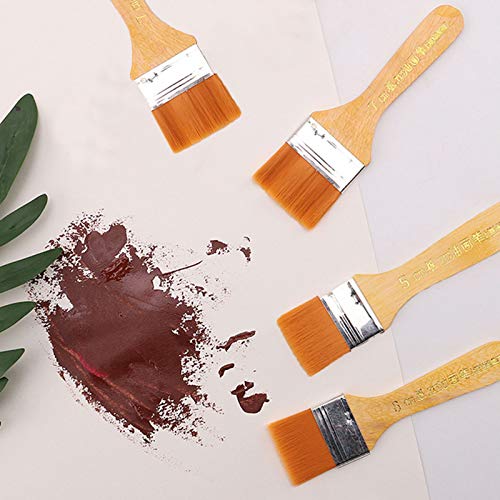 25 Piezas Brochas de Pinturas con Mango de Madera Madera Cepillo de Pintura Set Cepillo de Pintura Set Es Muy Adecuado para Pintar Colorear Limpiar Asar A La Parrilla Manualidades O Mantenimiento