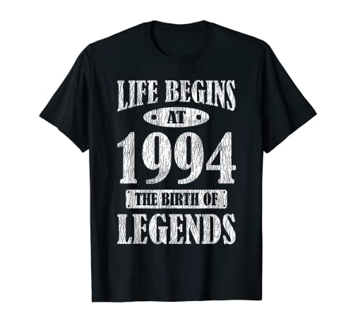 28 Años De Edad Bday 1994 El Nacimiento De Leyendas 28 Cumpleaños Camiseta