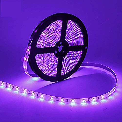 2pcs 2M Tira de LED UV, Bomcosy Tira de LED de luz negra, Tira de LED de luz púrpura, puerto USB 5V, ideal para Halloween, fiesta de Navidad, pintura corporal, pintura de maquillaje de neón