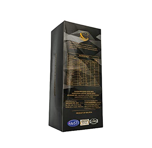 3 cajas de eGano Ganoderma Black Coffee - Café instantáneo con extracto de Ganoderma Lucidum (30 sobres x 3,5 g / caja)