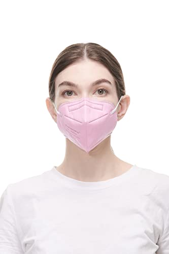 30 Mascarillas FFP2/KN95 Rosa Homologadas Certificación CE sin Válvula de 4 Capas, Máscara Protectora de Polvo, Mascarilla de Protección con Filtros de Calidad BFE≥95, 30 Piezas