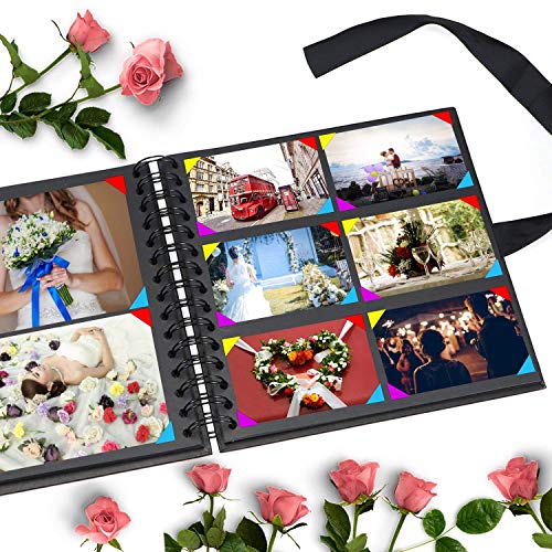 30x30 cm Kit Álbum de Fotos Scrapbook Recortes para Pegar con Tijeras y 216 Esquineras para Fotografías, Ideal para Regalar o para Uso Propio,60 Páginas