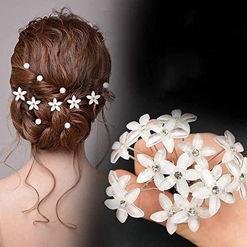 50 Piezas Horquillas Pelo Mujer, VEGCOO Horquillas para Novia, Pinzas para el Pelo en Forma de U, Accesorios para el cabello para Boda, Fiesta