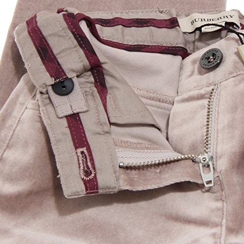 5676M pantaloni tortora bimbo BURBERRY velluto children kids pants trousers [4 YEARS]