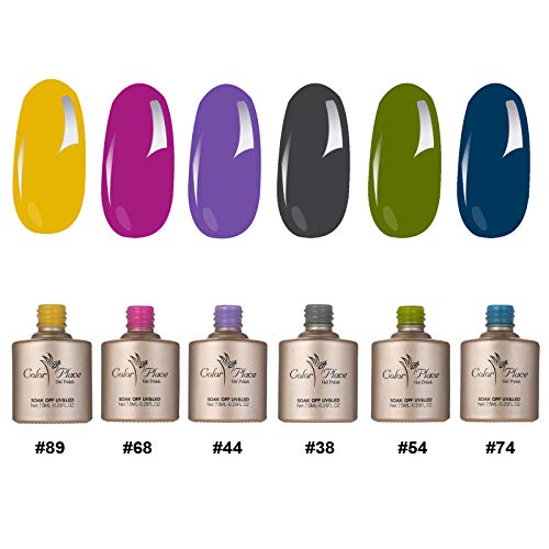 6 Colores Esmaltes Semipermanentes para U?as, Esmaltes de U?as Gel U?as Kit de Manicura para Principiantes y Uso Profesional en el Hogar y el Sal¨®n