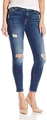 7 For All Mankind Pantalones Vaqueros Ajustados de Cintura Alta para Mujer, Destroy High Street, 30 W