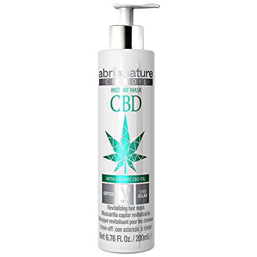 abril et nature | Mascarilla Capilar Detox y Relajante CBD INSTANT MASK | Acondicionador Profesional Peluquería CANNABIS | Vegano | Purificante y Relax 200ml