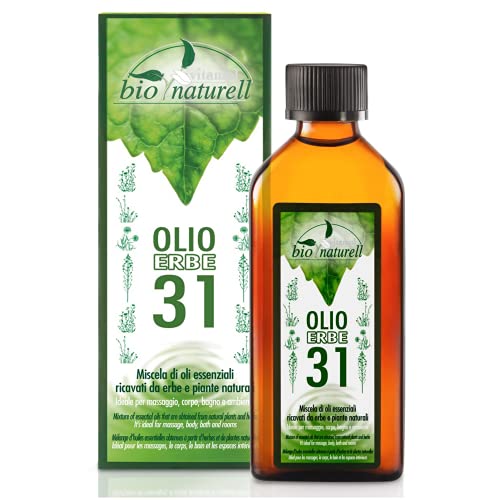 Aceite de hierbas orgánico 31 100 ml Vitamol revitalizante para masajes musculares y aromaterapia - No graso