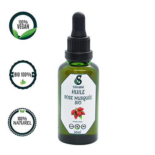 Aceite de Rosa Mosqueta Ecológico - 50ml - origen chileno, prensado en frío + 1 gotero y 1 pulverizador 100% puro, vegano, natural - cuidado corporal - cuidado facial - antiedad - estrías - celulitis