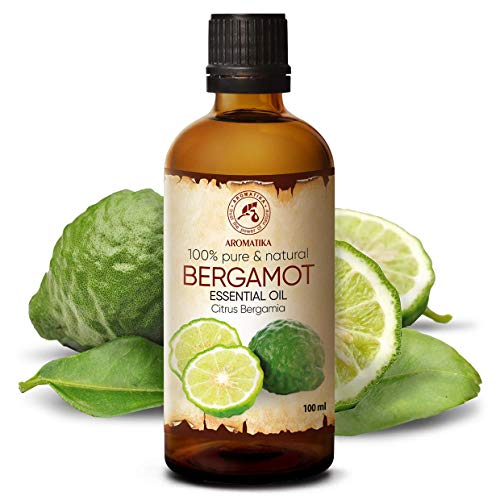 Aceite Esencial Bergamota 100ml - Citrus Bergamia - Aromaterapia - 100% Puro para Cuidado de Piel y Cabello - Difusor - Sauna - Relajación - Limpieza del Hogar