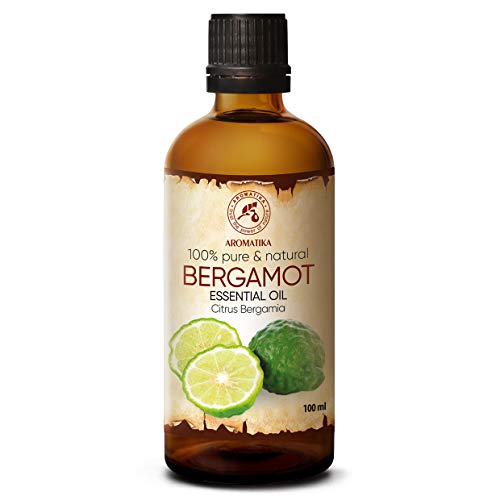 Aceite Esencial Bergamota 100ml - Citrus Bergamia - Aromaterapia - 100% Puro para Cuidado de Piel y Cabello - Difusor - Sauna - Relajación - Limpieza del Hogar