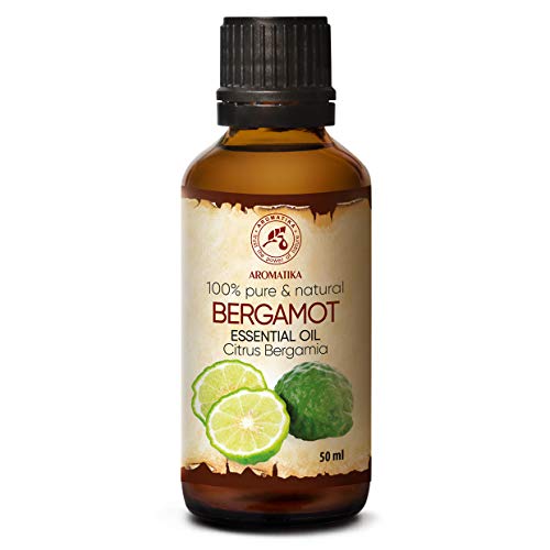 Aceite Esencial Bergamota 50ml - Citrus Bergamia - Aromaterapia - 100% Puro para Cuidado de Piel y Cabello - Difusor - Sauna - Relajación - Limpieza del Hogar