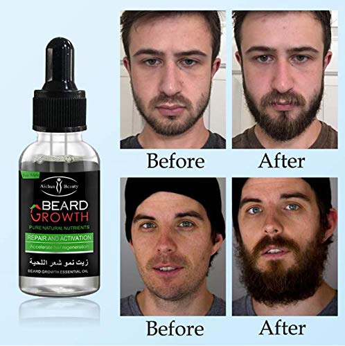 Aceite para el crecimiento de la barba Aceite de barba preparado Crecimiento de la barba Cuidado de la salud Anticaída del cabello para hombres Cultivador de vello facial 30ml