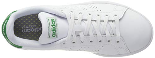 adidas Advantage, Sneaker Hombre, Blanco (FTWR White/FTWR White/Green FTWR White/FTWR White/Green), 42 EU