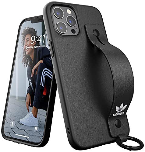 adidas EX7990 Funda diseñada para iPhone 12 ProMax6.7, Correa de Mano, Fundas anticaídas, Bordes elevados, Funda Original, Color Negro