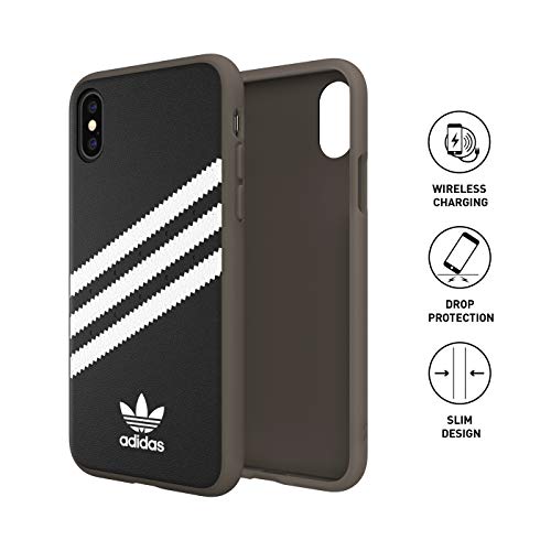 adidas Funda diseñada para iPhone X, iPhone XS, Fundas probadas a Prueba de caídas, Bordes elevados, Funda Original Protectora Negra y Blanca