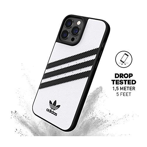 adidas Funda Teléfono Diseñada para iPhone 13 Pro MAX, Fundas Probadas contra Caídas, Bordes Elevados a Prueba De Golpes, Funda Protectora, Blanco y Negro