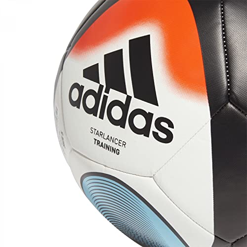 Adidas GK7716 STARLANCER TRN Recreational Soccer Ball Mens White/Black/Solar Red/Bright Cyan 5