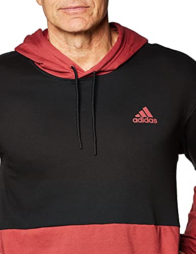 adidas M New A HD SWT Sudadera, Hombre, Negro/Rojleg