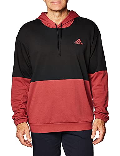 adidas M New A HD SWT Sudadera, Hombre, Negro/Rojleg