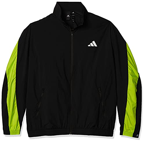 adidas M Urban Q3 TT Sweatshirt, Hombre, Semi Solar Slime/Black/White, L