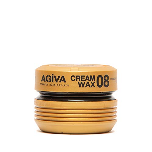 Agiva Cream Wax 08 Pomade/Shine Finish Medium Control 175ML, Mostaza, Estandar, 175