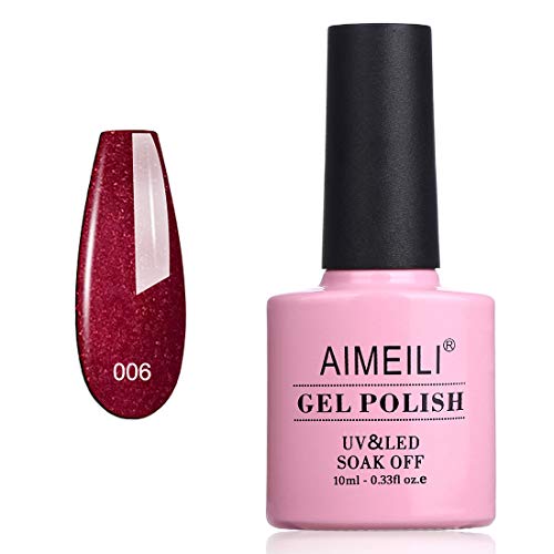 AIMEILI Esmalte Semipermanente De Uñas Soak Off UV LED Uñas De Gel - Cherry Blossom (006) 10ml