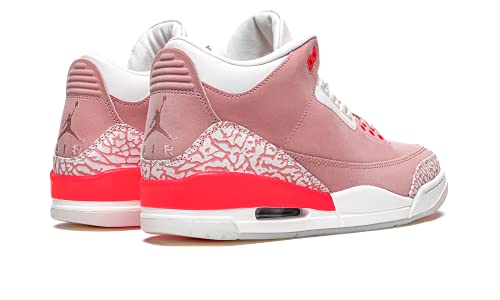 AIR Jordan 3 Retro Rust Pink W 2021 CK9246-600 US Mujeres Talla, Sail/Rust Pink-Blanco-Carmesí, 39 EU