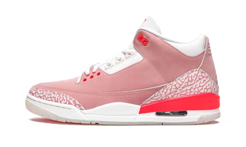 AIR Jordan 3 Retro Rust Pink W 2021 CK9246-600 US Mujeres Talla, Sail/Rust Pink-Blanco-Carmesí, 39 EU