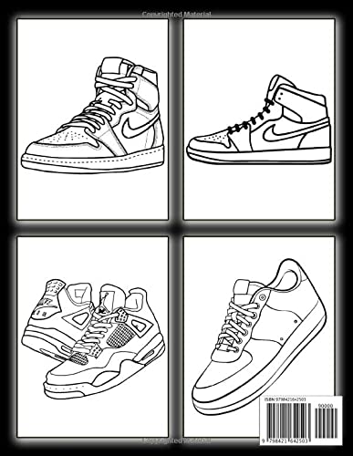 Air Jordan Coloring Book: Interesting coloring book suitable for all ages, helping to reduce stress after studying, working tiring.– 50+ GIANT Great Pages with Premium Quality Images.