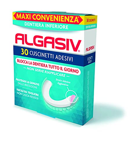 Algasiv Adesivo Per Protesi Dentaria Inferiore, 30 Adesivi