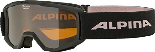 ALPINA Piney Gafas de esquí, Unisex-Youth, Black-Rose, One Size