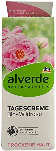 alverde NATURKOSMETIK crema de día Bio-Wildrose, 50 ml vegan/sin nanopartículas