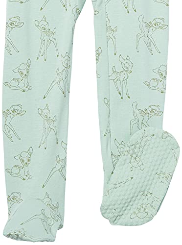 Amazon Essentials Baby Disney Star Wars Marvel Snug-Fit Cotton Footed Pajamas Durmientes, Paquete de 2 Bambi Nature, 12 Meses