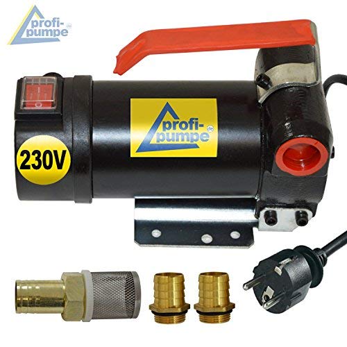 AMUR Bomba Diesel - Bomba Transferencia - Bomba Combustible - Bomba DE SUCCIÓN - Bomba GASÓLEO Diesel Star 160-4" Bomba ELECTRICA, con arrollamiento de Cobre, 2 Piezas boquillas de latón.