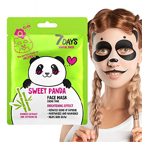 Animal Mask Gato 4 Unidades Máscaras de Hoja Faciales de Tejido Máxima Hidratación Para Todo Tipo de Piel Extracto De Lavanda Frambuesa 4x28g | 7DAYS