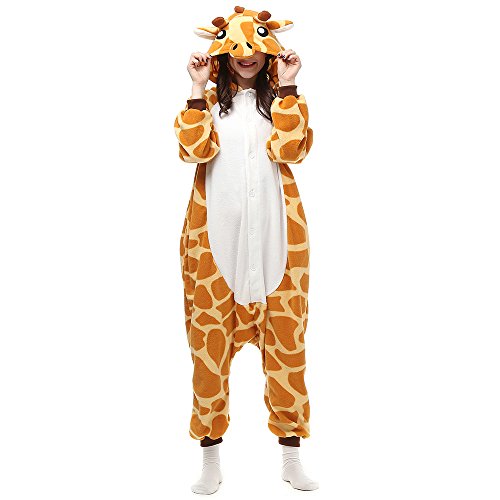 Animales Pijamas para Unisexo Adulto Cosplay Disfraz de Invierno Pijama de Jirafa,LTY48,M