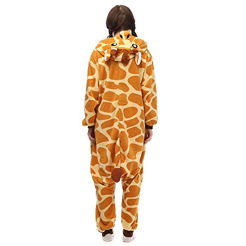 Animales Pijamas para Unisexo Adulto Cosplay Disfraz de Invierno Pijama de Jirafa,LTY48,M