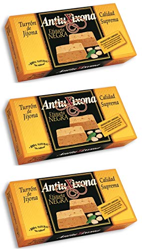 AntiuXixona Turrón Etiqueta negra calidad suprema - 3 Unidades de 150 g, Total: 450 g